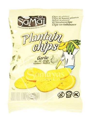 SAMAI PLANTAIN CHIPS GARLIC 75G
