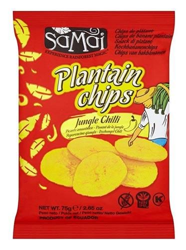 SAMAI PLANTAIN CHIPS JUNGLE CHILI 75G