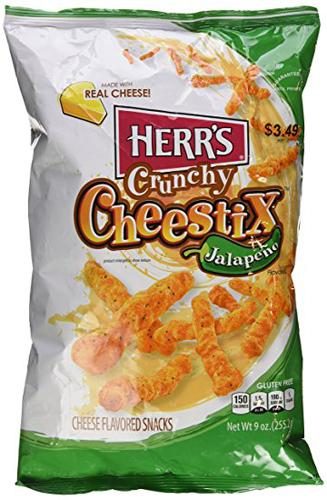 HERRS CRUNCHY CHEESTIX JALEPENO 9OZ