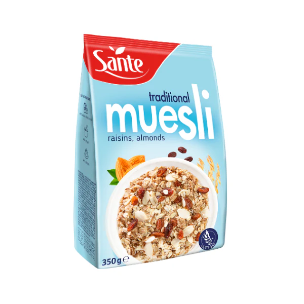 SANTE TRADITIONAL MUESLI RAISINS AND ALMONDS 350G