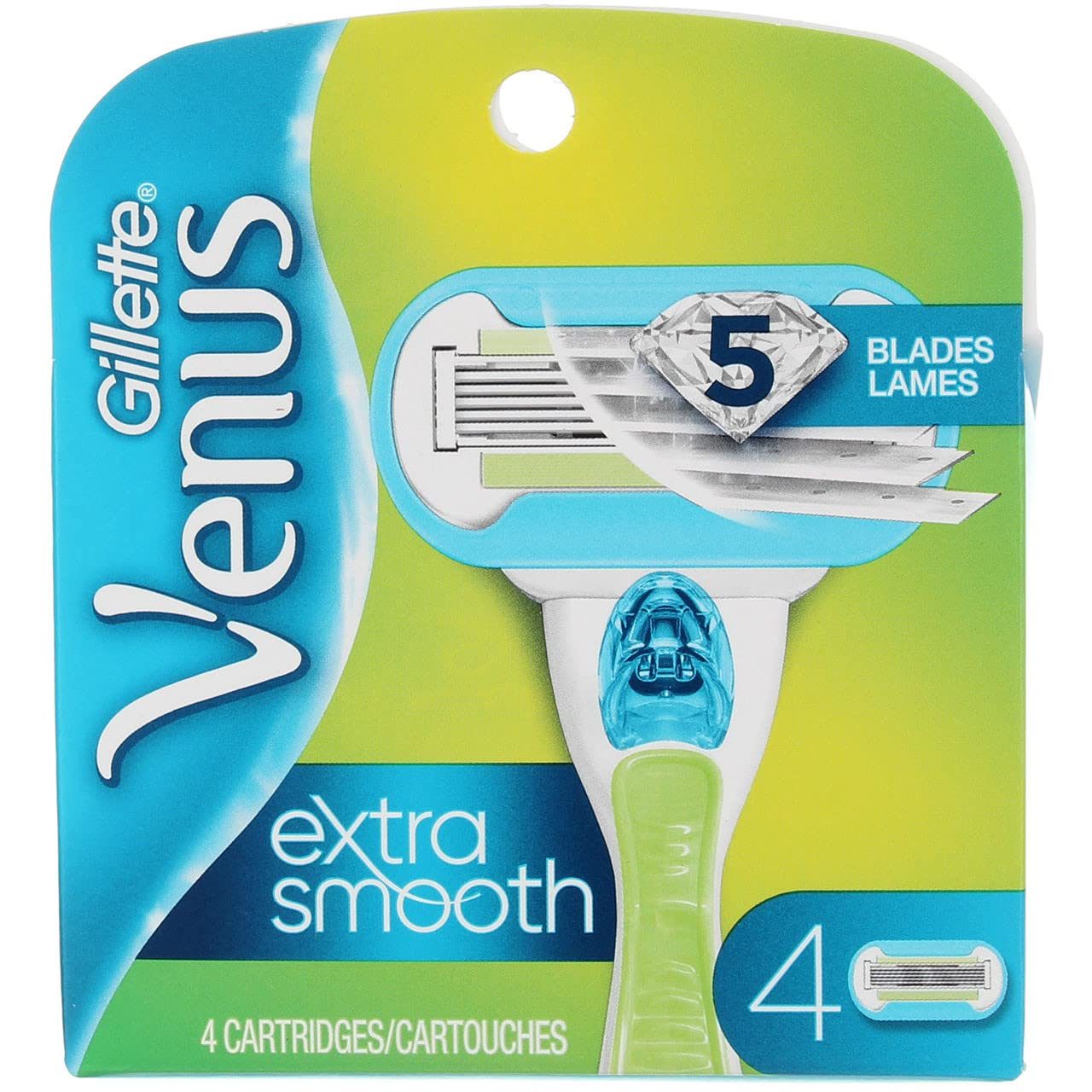 GILLETTE VENUS EXTRA SMOOTH REPLACEMENT RAZORS 4CT