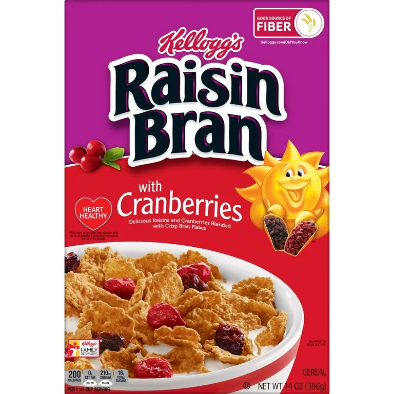 KELLOGG'S RAISIN BRAN W/ CRANBERRIES 13.6OZ