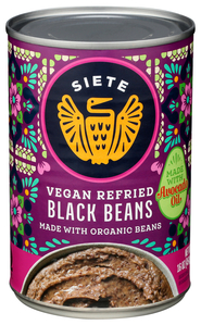 SIETE REFRIED BLACK BEANS 16OZ