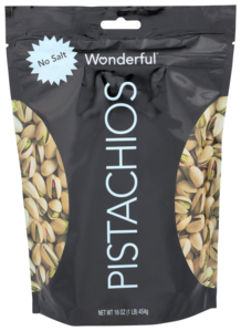 WONDERFUL ROASTED NO SALT PISTACHIOS 16OZ
