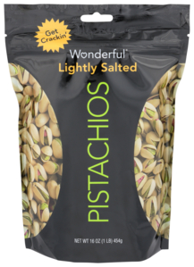 WONDERFUL ROASTED LIGHTLY SALTED PISTACHIOS 16OZ