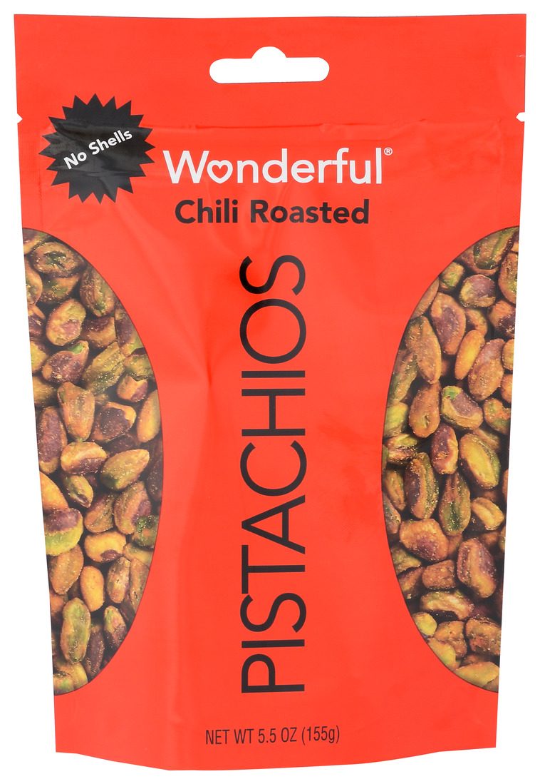 WONDERFUL NO SHELL CHILLI PISTACHIOS 5.5OZ