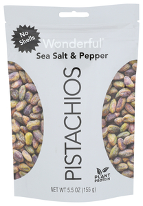 WONDERFUL SEA SALT & PEPPER PISTACHIOS 5.5OZ