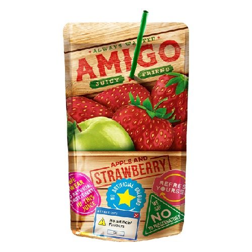 AMIGO JUICY APPLE & STRAWBERRY 200ML