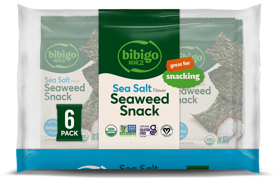 BIBIGO SEA SALT SEAWEED SNACKS .35OZ
