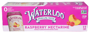 WATERLOO RASPBERRY NECTARINE SPARKLING WATER 12OZ