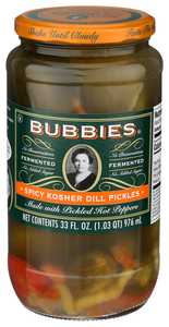 BUBBIES SPICY KOSHER DILL PICKLES 33OZ