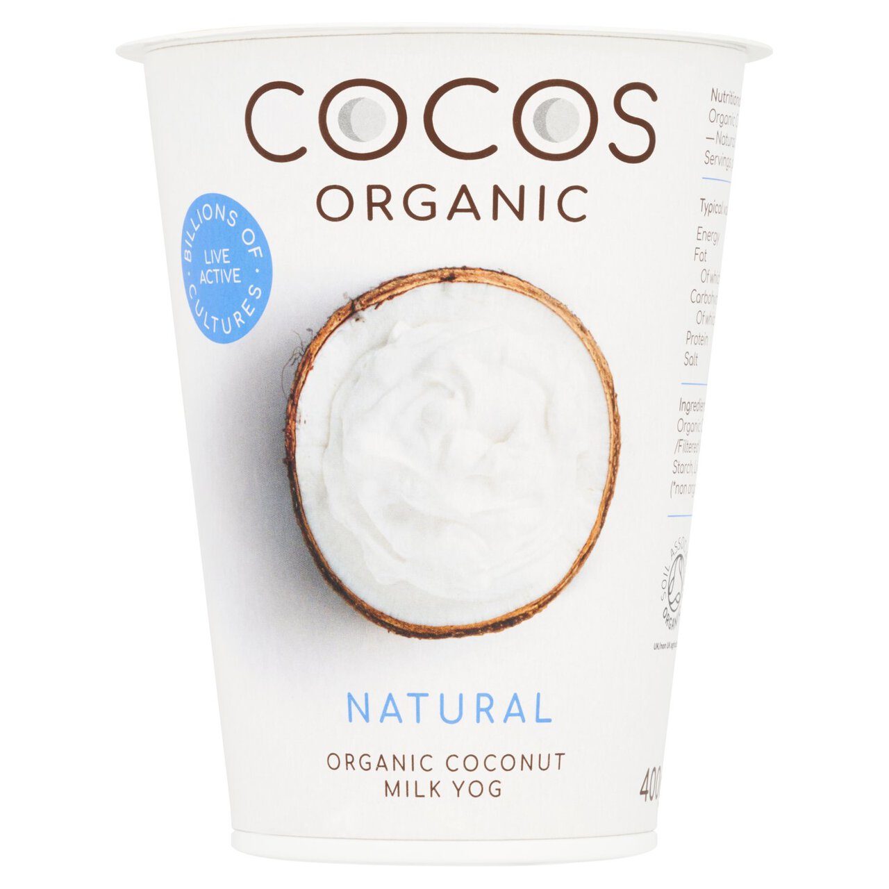 COCOS ORGANIC NATURAL COCONUT YOGURT 400G