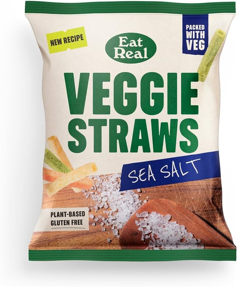 EAT REAL VEGGIE STRAWS SEA SALT 45G