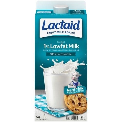 LACTAID 1% LOWFAT MILK 1/2 GALLON