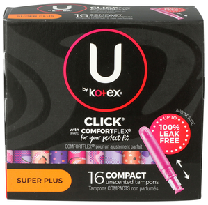 U BY KOTEX TAMPONS SUPER PLUS 16CT