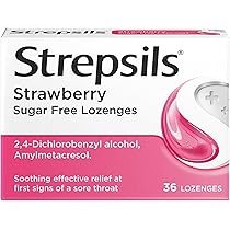 STREPSILS STRAWBERRY 0% SUGAR 36CT