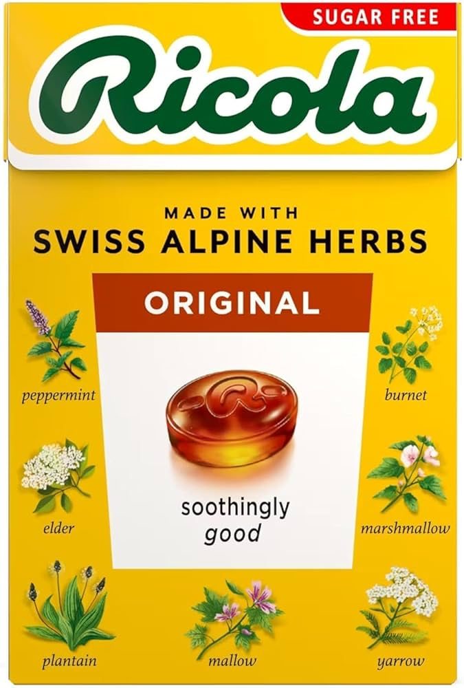RICOLA 0% SUGAR ORIGINAL LOZENGES 45G