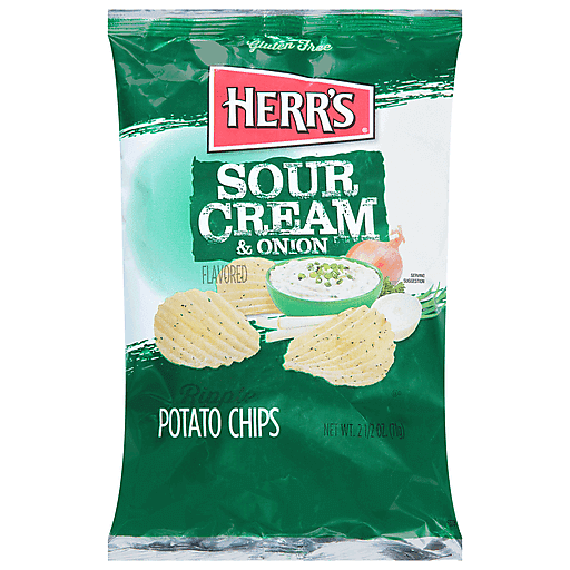 HERRS CHIPS SOUR CREAM & ONION 2.5OZ