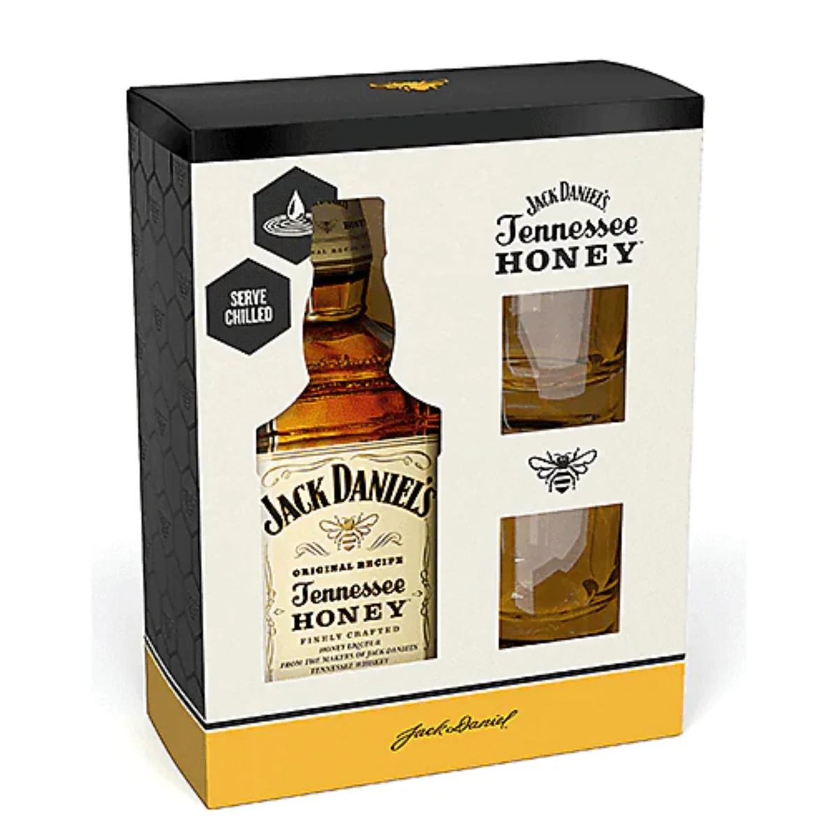 JACK DANIELS TENNESSEE HONEY WITH GLASS 750ML