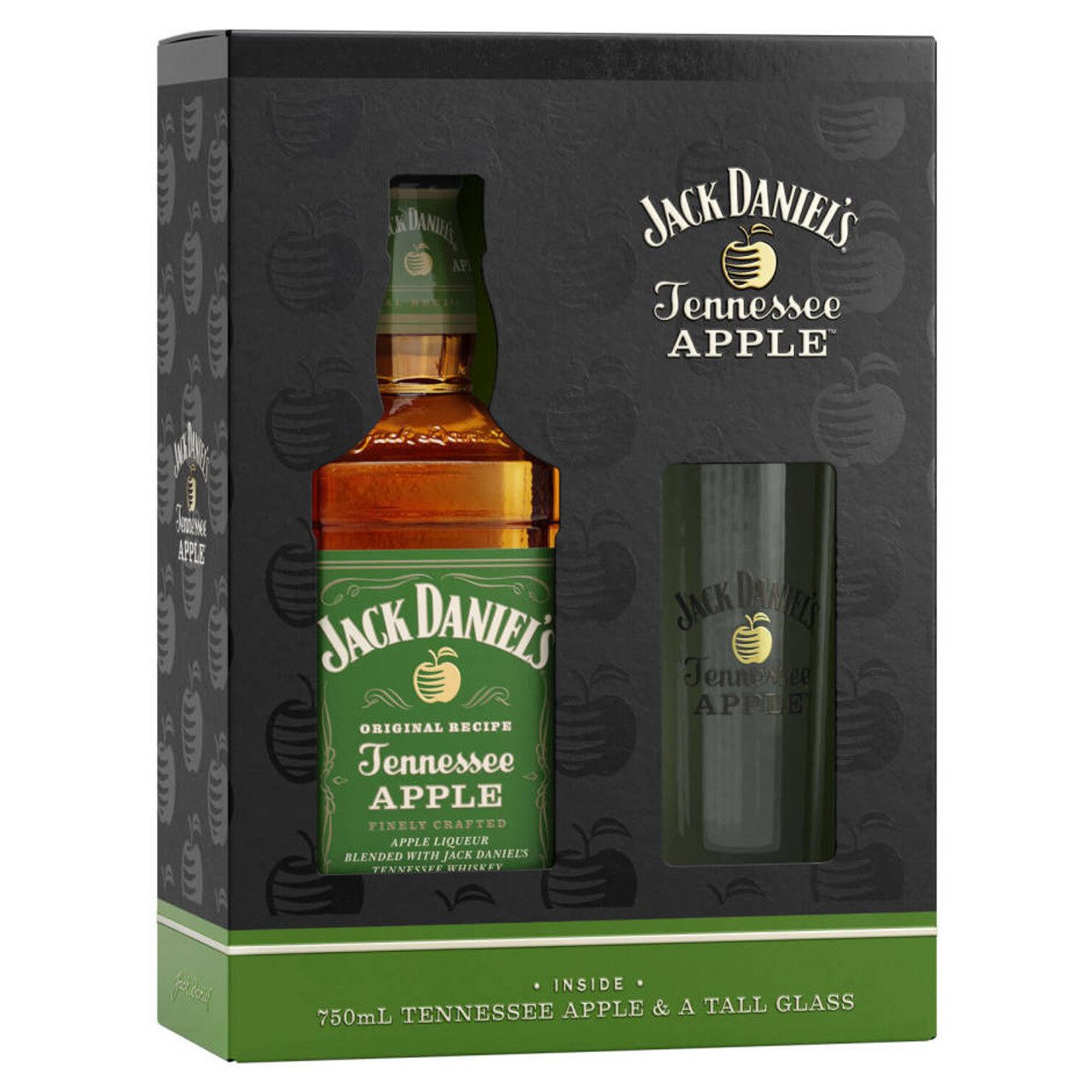 JACK DANIELS TENNESSEE APPLE WITH GLASS 750ML