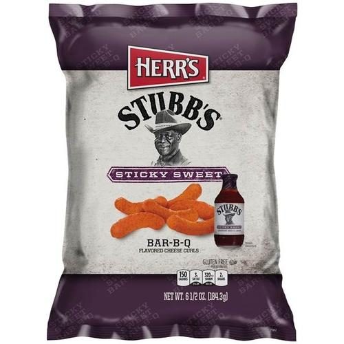 HERRS CHIPS STUBS BBQ CURLS 6.5OZ