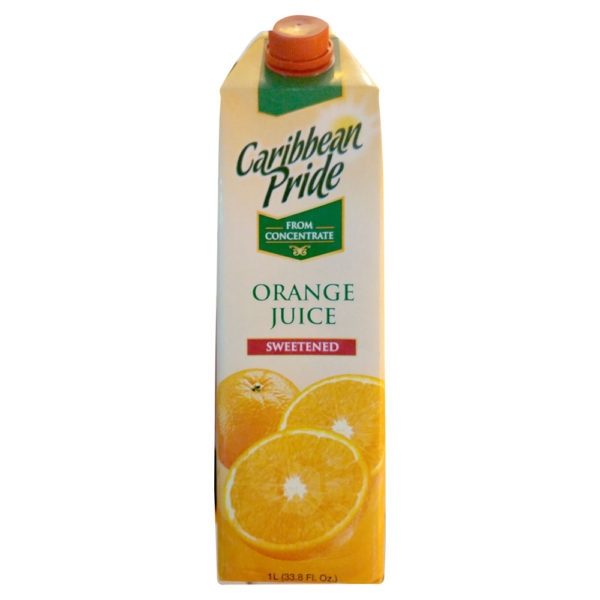 CARIBBEAN PRIDE 100% ORANGE JUICE 1L