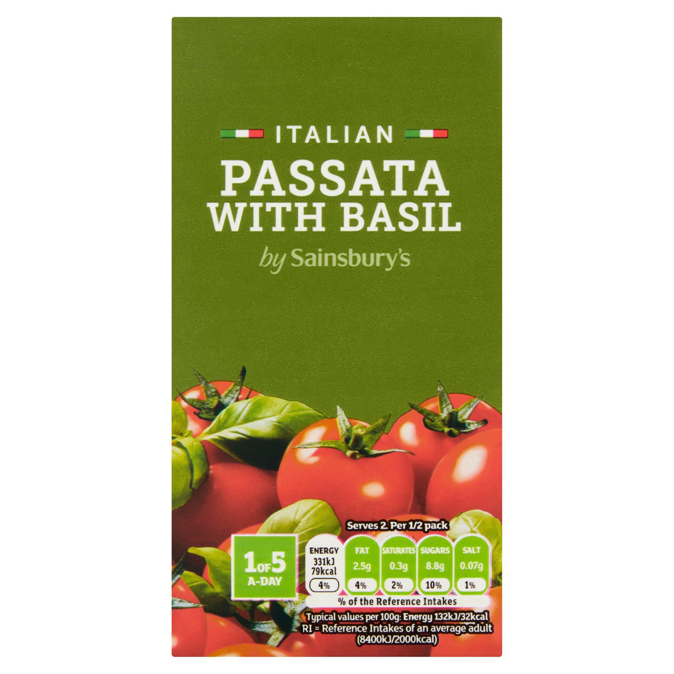 J'S PASSATA  WITH BASIL 500G
