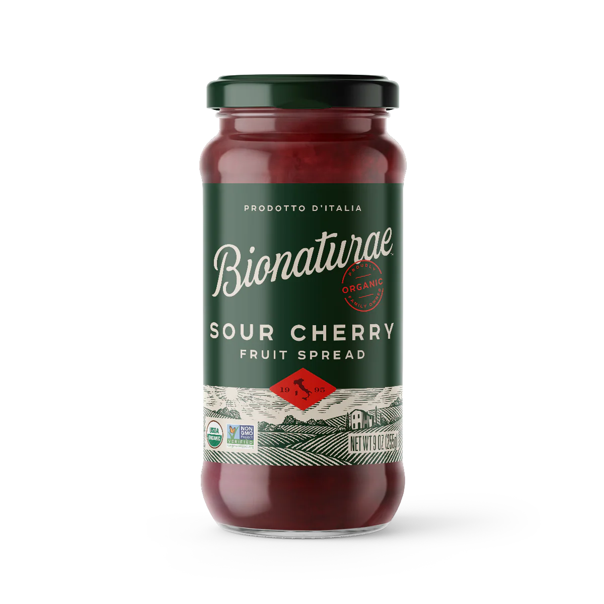 BIONATURAE SOUR CHERRY FRUIT SPREAD 9OZ