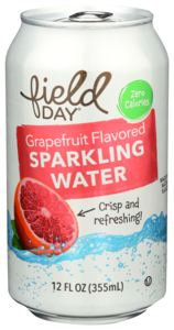 FIELD DAY GRAPEFRUIT SPARKLING WATER 12OZ