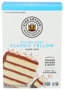 KING ARTHUR GLUTEN FREE YELLOW CAKE MIX 22OZ