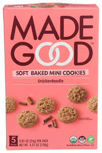 MADEGOOD SNICKERDOODLE SOFT BAKED MINI COOKIES 5 PACK 4.25OZ