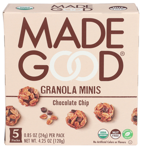 MADEGOOD CHOCOLATE CHIP GRANOLA MINIS 5 PACK