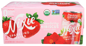 NIXIE ORGANIC STRAWBERRY HIBISCUS SPARKLING WATER 12OZ