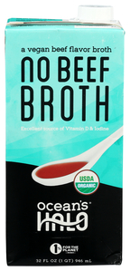 OCEAN'S HALO ORGANIC NO BEEF BROTH 32OZ