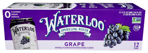 WATERLOO GRAPE SPARKLING WATER 12OZ