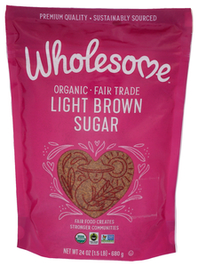 WHOLESOME ORGANIC LIGHT BROWN SUGAR 24OZ