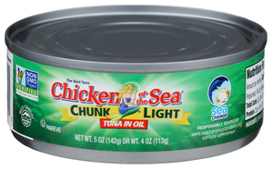 CHICKEN OF THE SEA - CHUNK LIGHT TUNA - IN OIL - 5 OZ