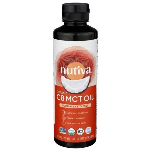 NUTIVA ORGANIC C8 MCT OIL 12OZ