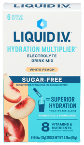LIQUID I.V. SUGAR FREE WHITE PEACH 6 CT