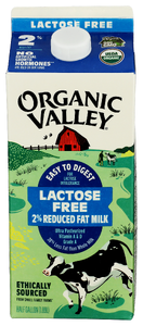 ORGANIC VALLEY ORGANIC LACTOSE-FREE 2% REDUCED FAT MILK 64 OZ