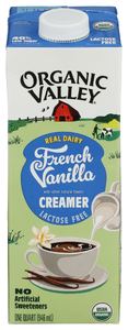 ORGANIC VALLEY FRENCH VANILLA ORGANIC CREAMER 32 OZ