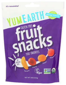 YUM EARTH GLUTEN FREE FRUIT SNACKS 5OZ
