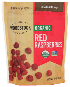 WOODSTOCK FROZEN FRUIT RED RASPBERRY 10OZ