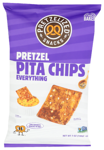 PRETZELIZED EVERYTHING PRETZEL PITA CHIPS 7OZ