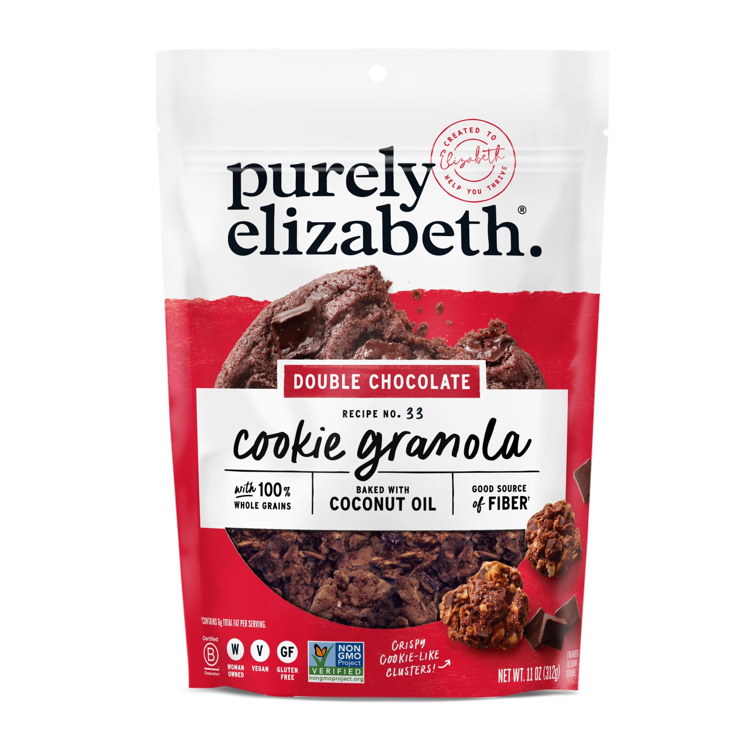 PURELY ELIZABETH COOKIE GRANOLA - DOUBLE CHOCOLATE 11OZ