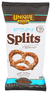UNIQUE PRETZELS EXTRA SALT SPLITS 11OZ