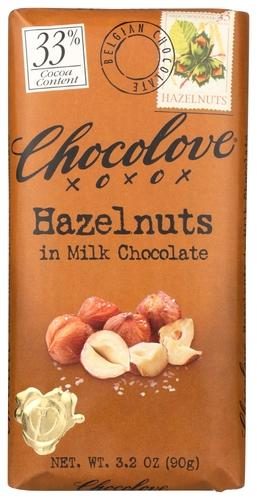 CHOCOLOVE MILK CHOCOLATE & HAZELNUT 3.2OZ