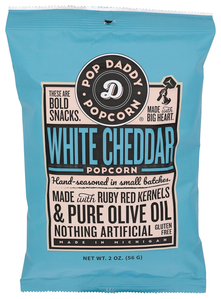 POP DADDY REAL WHITE CHEDDAR POPCORN 2OZ
