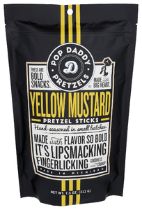 POP DADDY YELLOW MUSTARD PRETZEL 7.5OZ