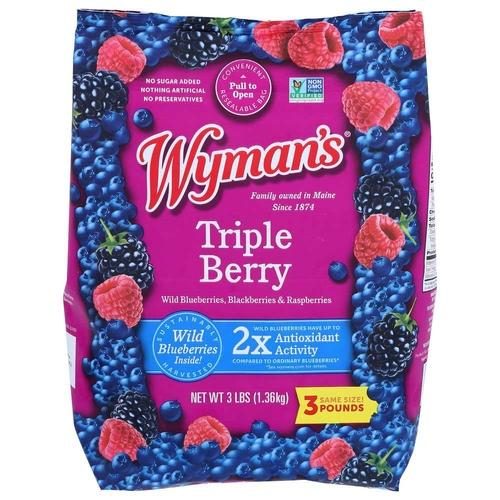WYMAN FRZN TRIPLE BERRY BLEND 3LB